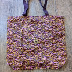 Nespresso Purple and Yellow Patterned Tote Bag